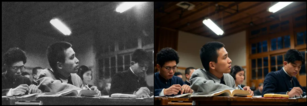 「夜学ぶ人々」 中島洋
