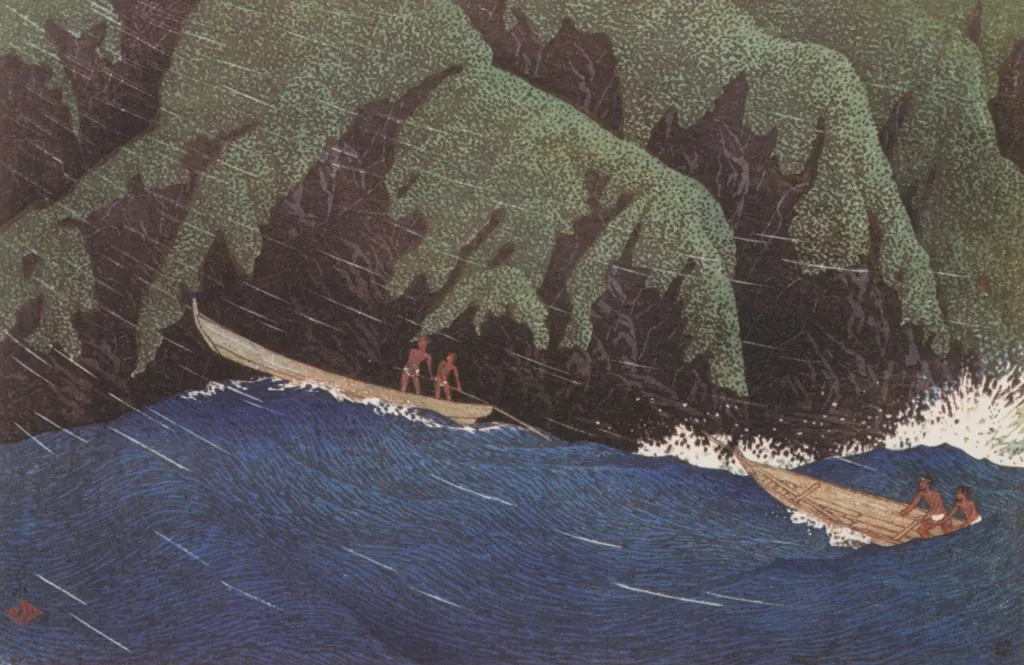 「旅みやげ 第二集 越後のうら浜」 川瀬巴水 （1921年）&nbsp;-&nbsp;川瀬巴水作品集より