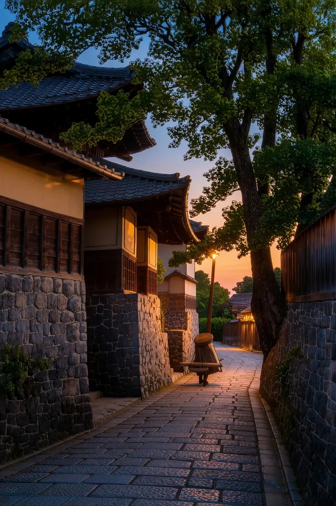 「旅みやげ 第二集 越中氷見光照寺」 川瀬巴水 （1921年）&nbsp;-&nbsp;AI加工 写真風