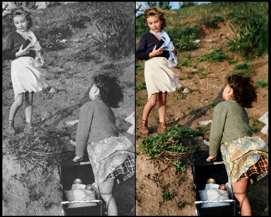 「二人の女の子」 Marc Riboud