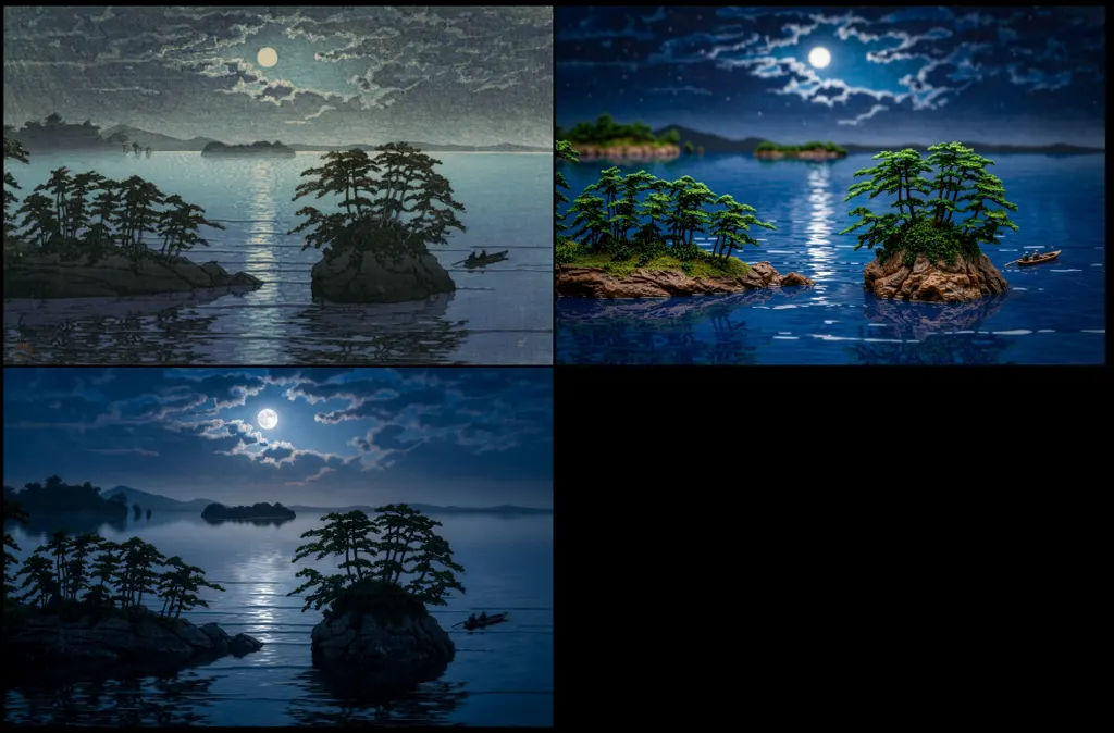 「月の松島」 川瀬巴水 （1919年）