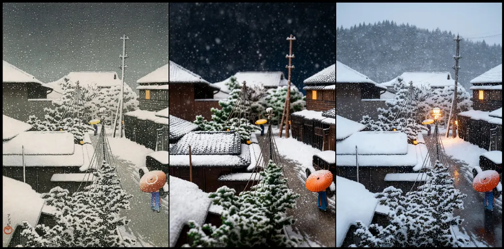 「代地の雪」 川瀬巴水 （1925年）