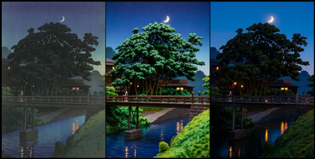 「東京二十景 滝の川」 川瀬巴水 （1929年）