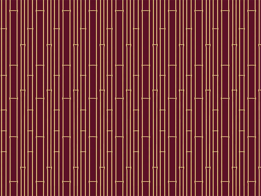 和風の竹文様のイラストとベクター&nbsp;-&nbsp;黄色と赤茶色