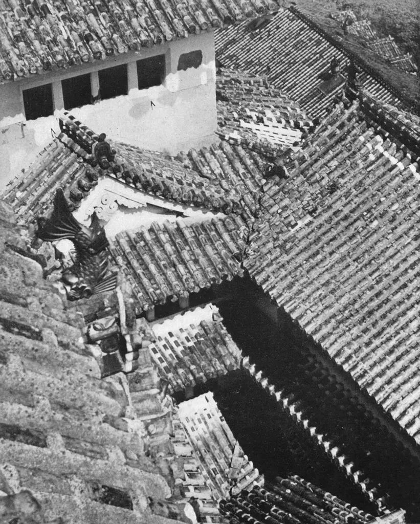 「白鷺城の屋根瓦」 大上智 （1950年）&nbsp;-&nbsp;アサヒカメラ 1951年5月号より