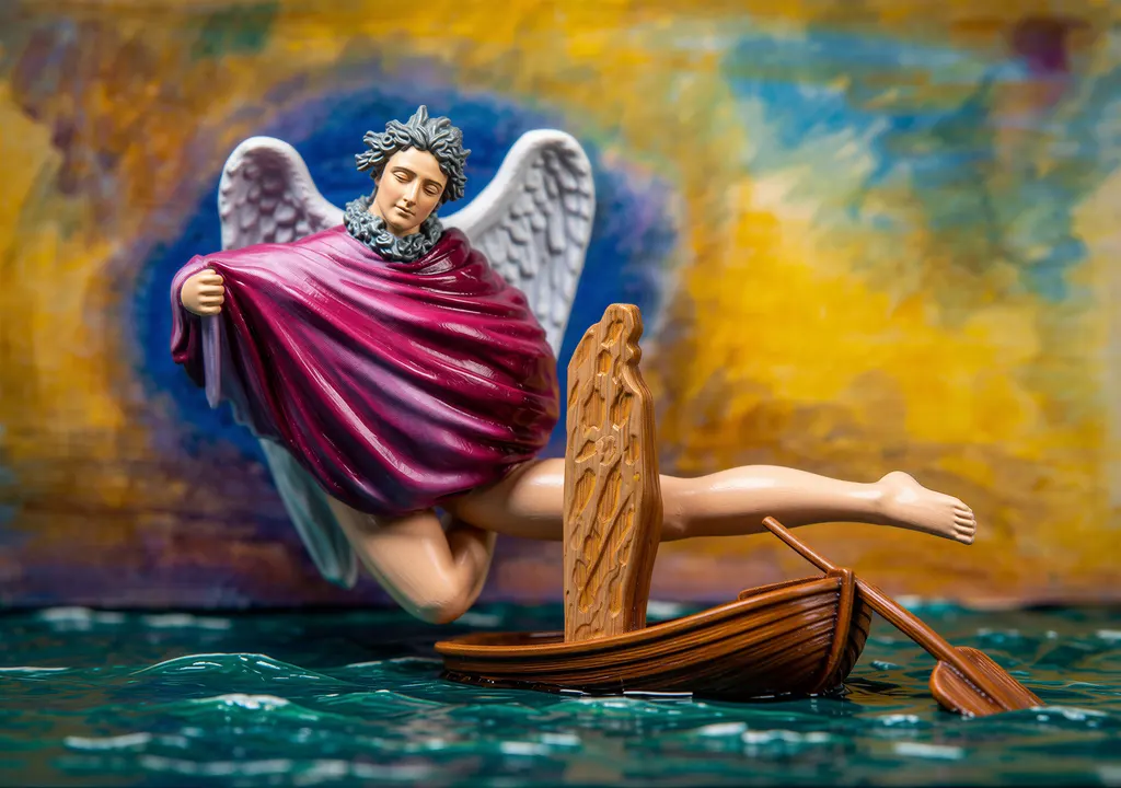 「自殺者の天使」 エドガー・エンデ （1947年）&nbsp;-&nbsp;AI加工 フィギュア風