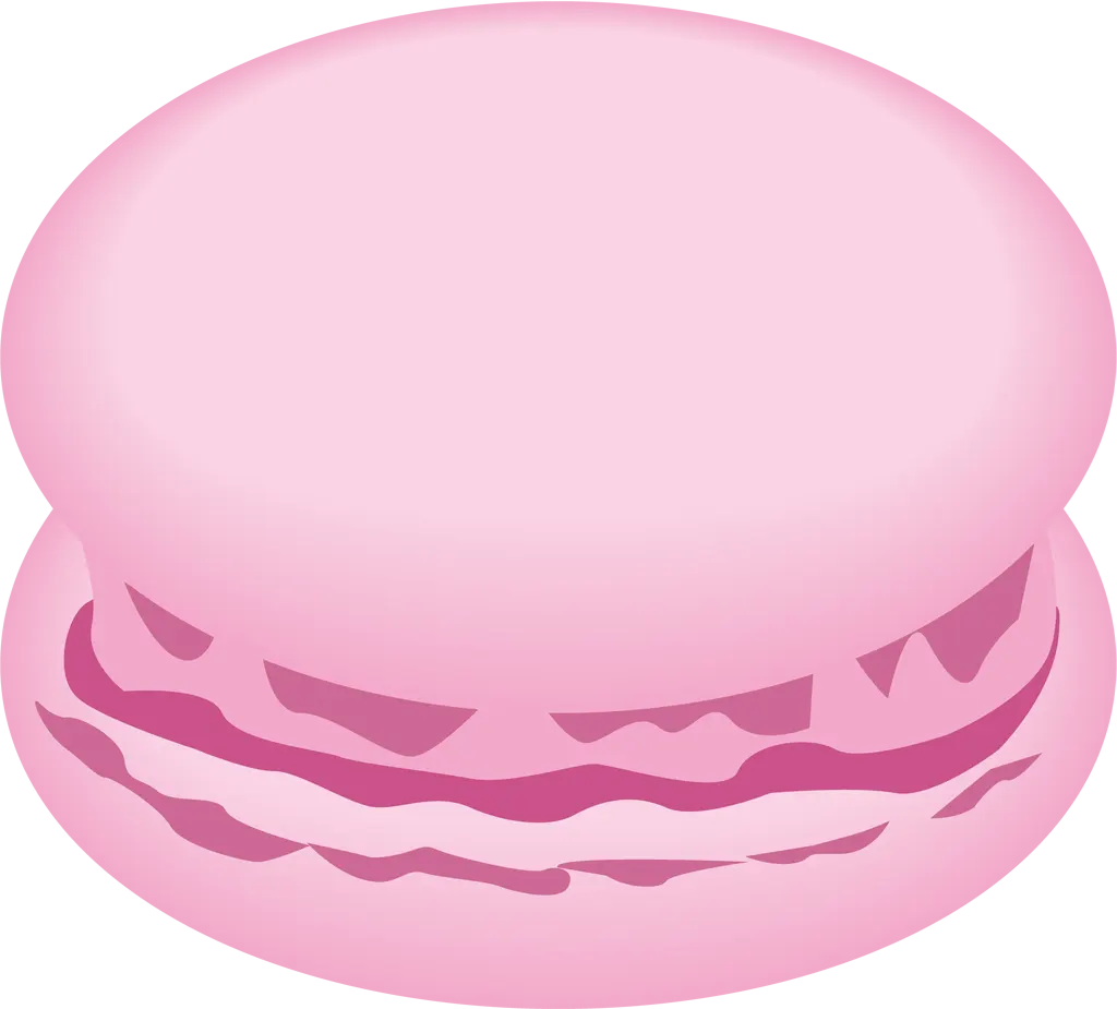 マカロンのイラストとベクター&nbsp;-&nbsp;薄ピンク色