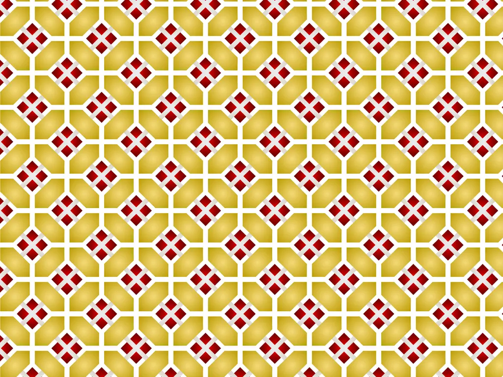 八角形と菱形のパターン背景のイラストとベクター&nbsp;-&nbsp;灰色と赤色と金色