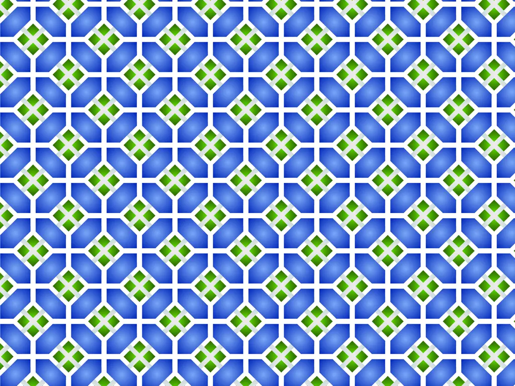 八角形と菱形のパターン背景のイラストとベクター&nbsp;-&nbsp;灰色と緑色と青色