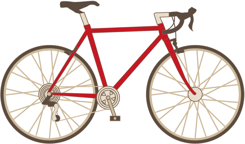 ロードバイクのイラストとベクター&nbsp;-&nbsp;赤色