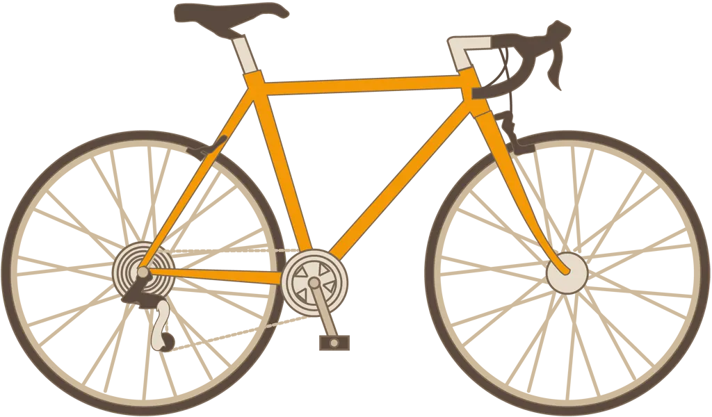 ロードバイクのイラストとベクター&nbsp;-&nbsp;オレンジ色