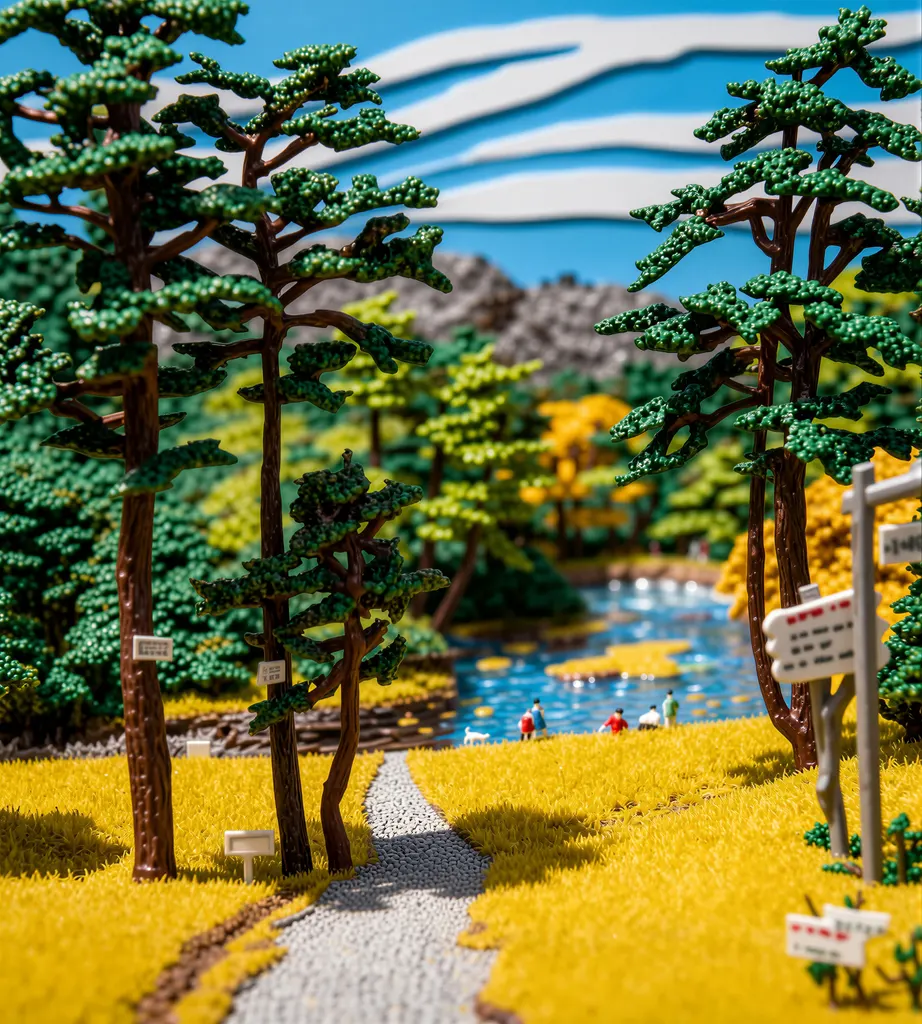 「森林植物園」 川西英 （1965年）&nbsp;-&nbsp;AI加工 フィギュア風