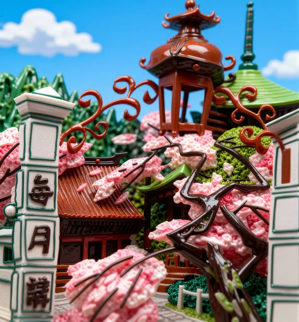 「摩耶山天上寺」 川西英 （1965年）&nbsp;-&nbsp;AI加工 フィギュア風