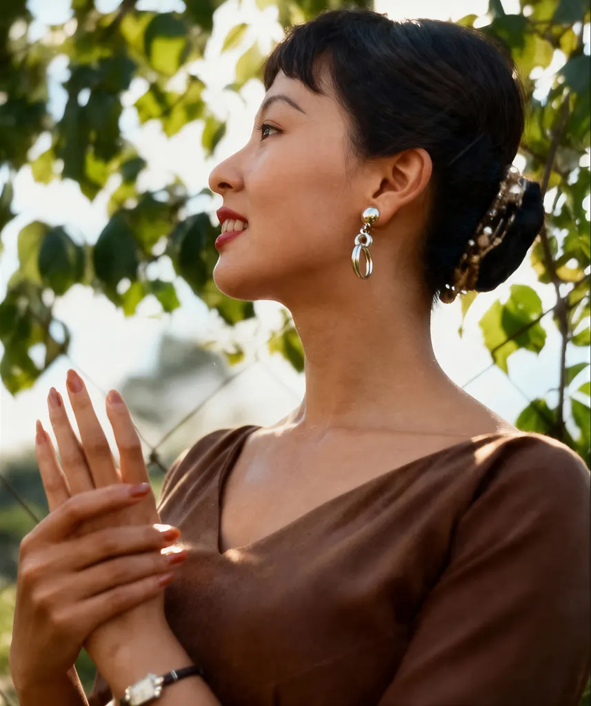 「ファッションモデルの石倉さん」 三岸芳子&nbsp;-&nbsp;AI加工 カラー化