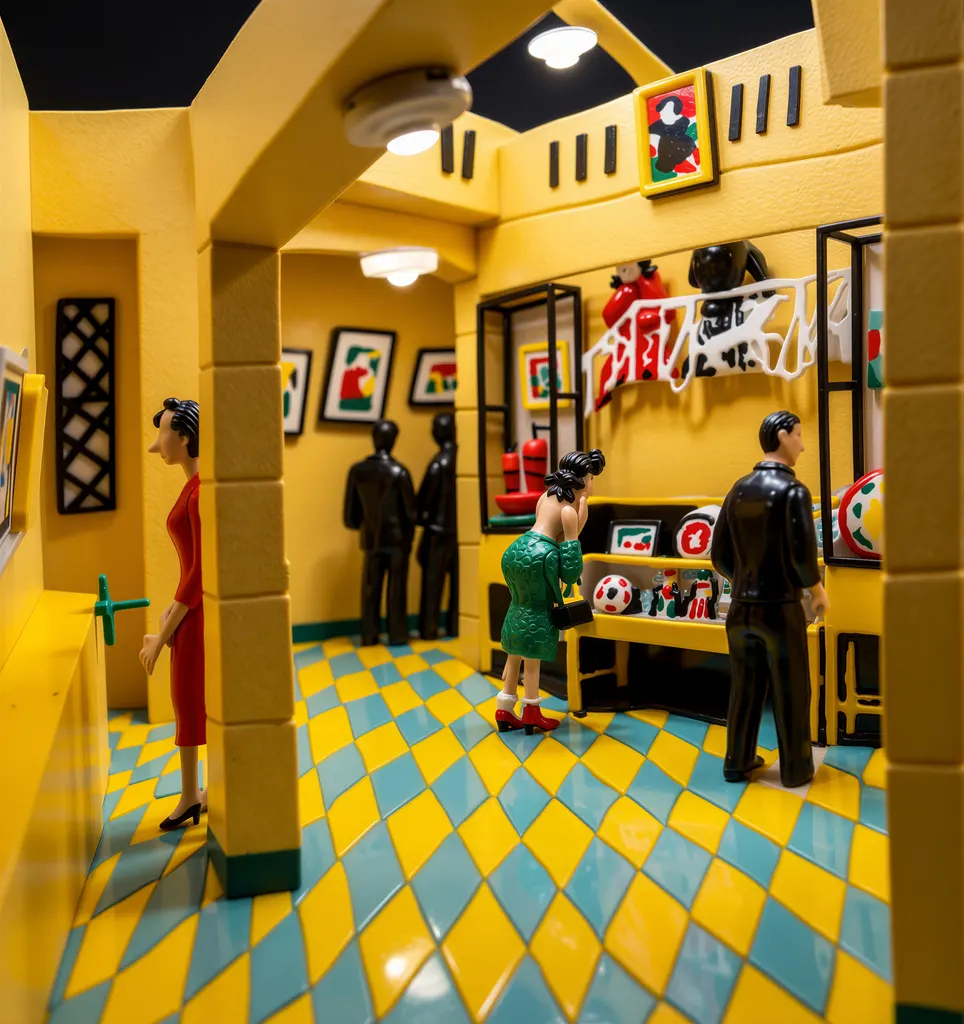 「市立美術館」 川西英 （1965年）&nbsp;-&nbsp;AI加工 フィギュア風