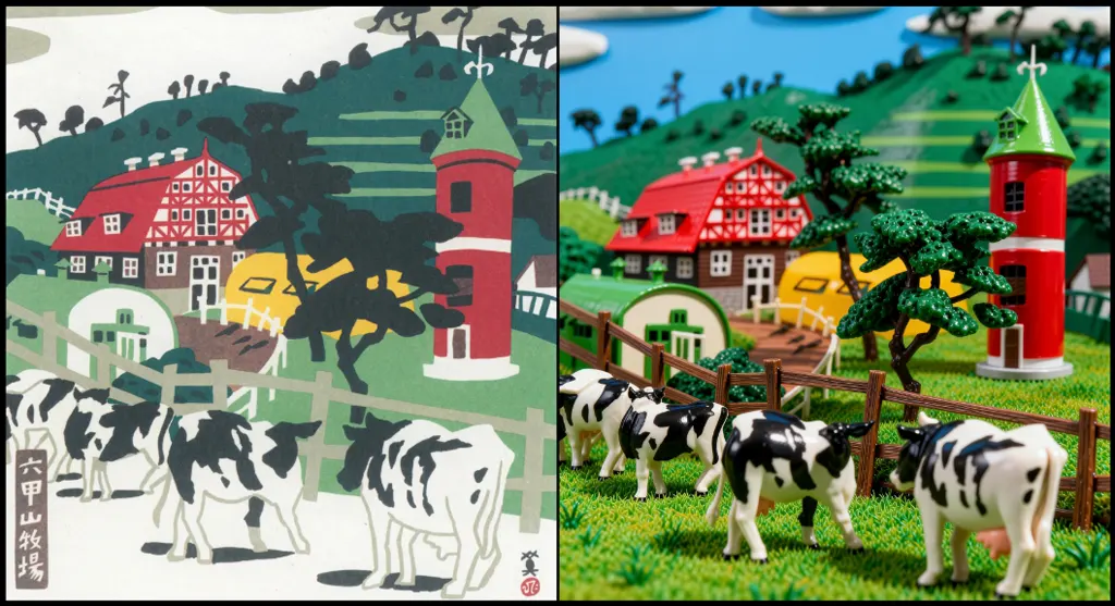 「六甲山牧場」 川西英 （1965年）