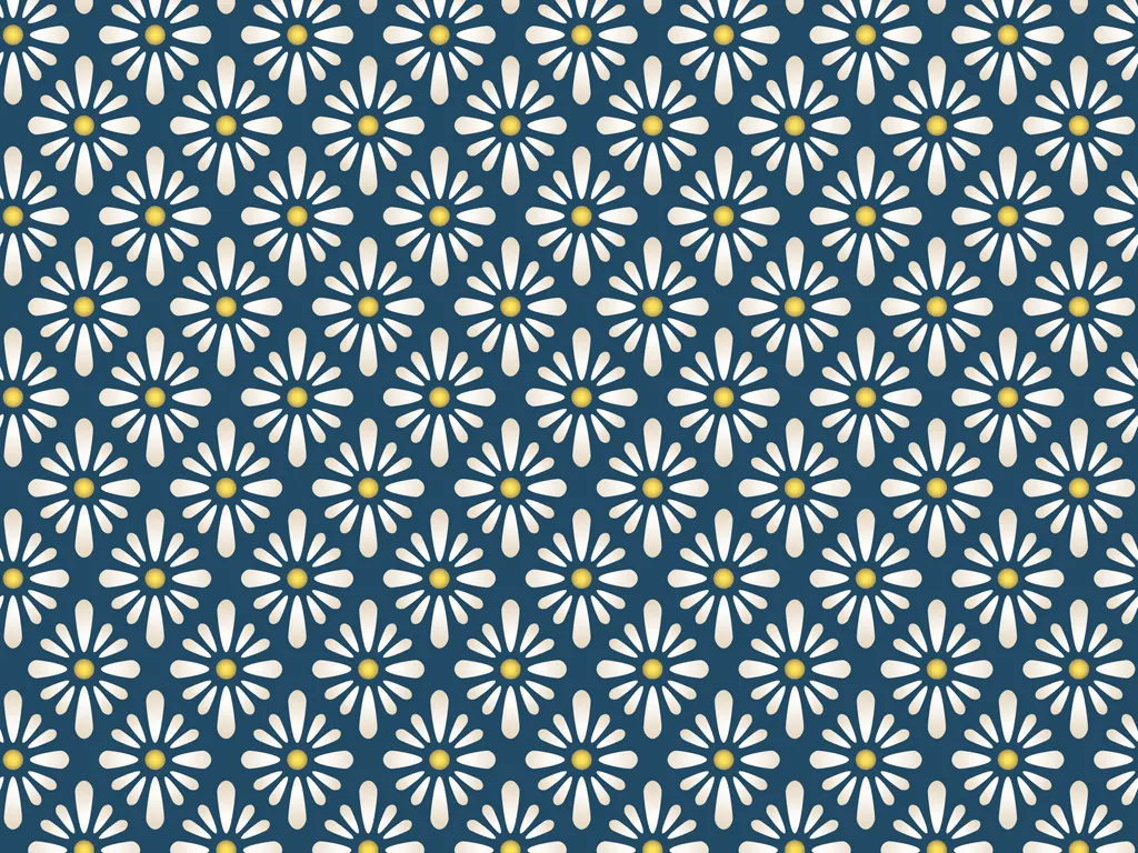 花柄の花菱の背景イラストとベクター&nbsp;-&nbsp;金色と白色と青色