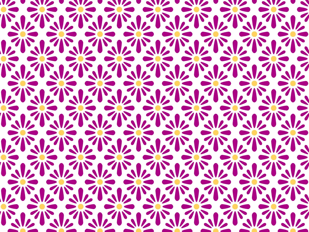 花柄の花菱の背景イラストとベクター&nbsp;-&nbsp;黄色と紫色と白色