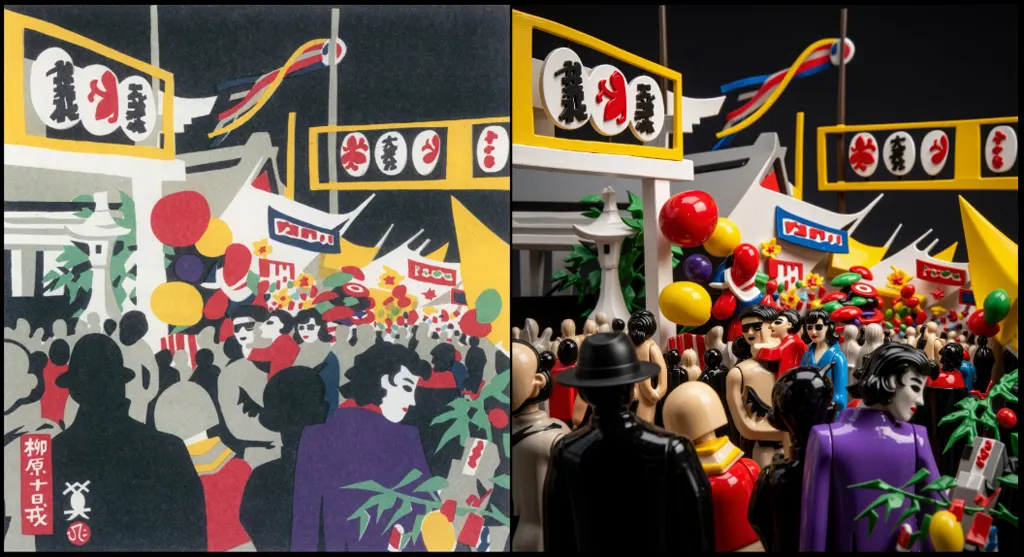「柳原十日戎」 川西英 （1965年）