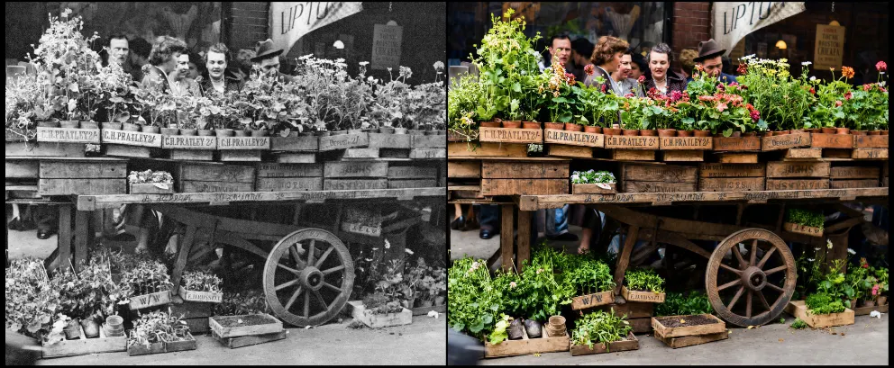 「ロンドンの花市」 石井幸之助