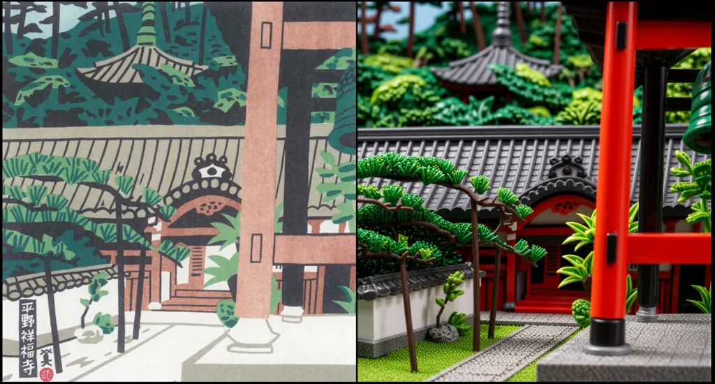 「平野祥福寺」 川西英 （1965年）