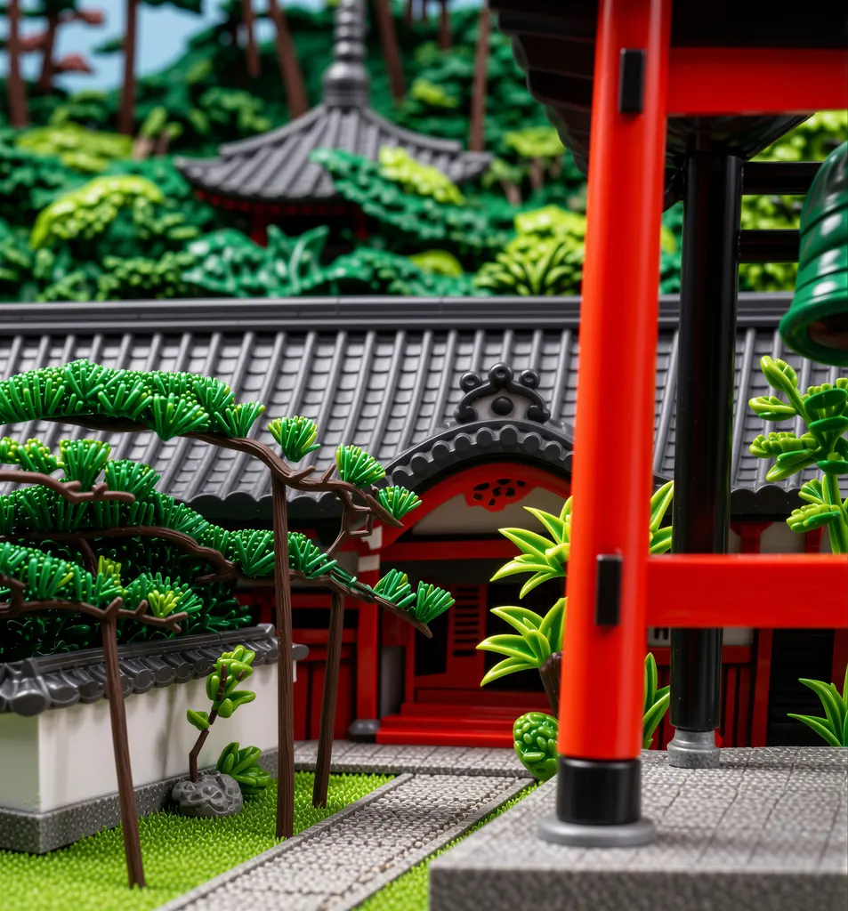 「平野祥福寺」 川西英 （1965年）&nbsp;-&nbsp;AI加工 フィギュア風