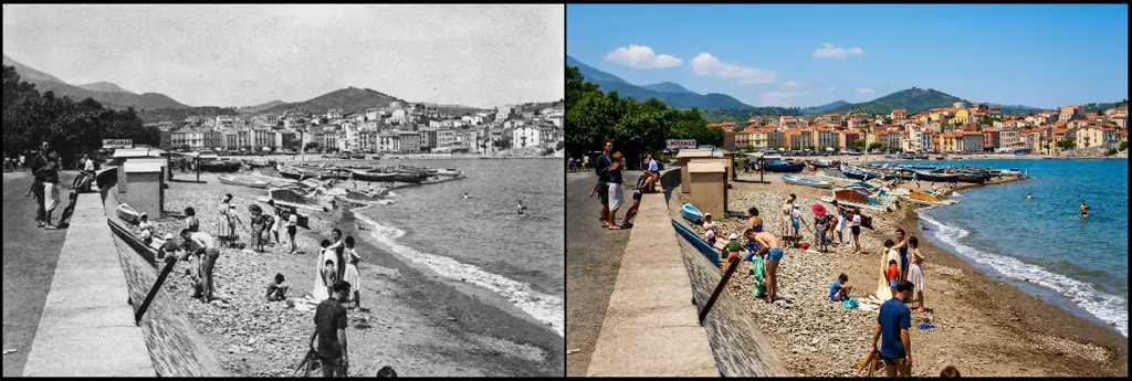 「南仏バニュースル・夏の海岸風景」 高畠達四郎