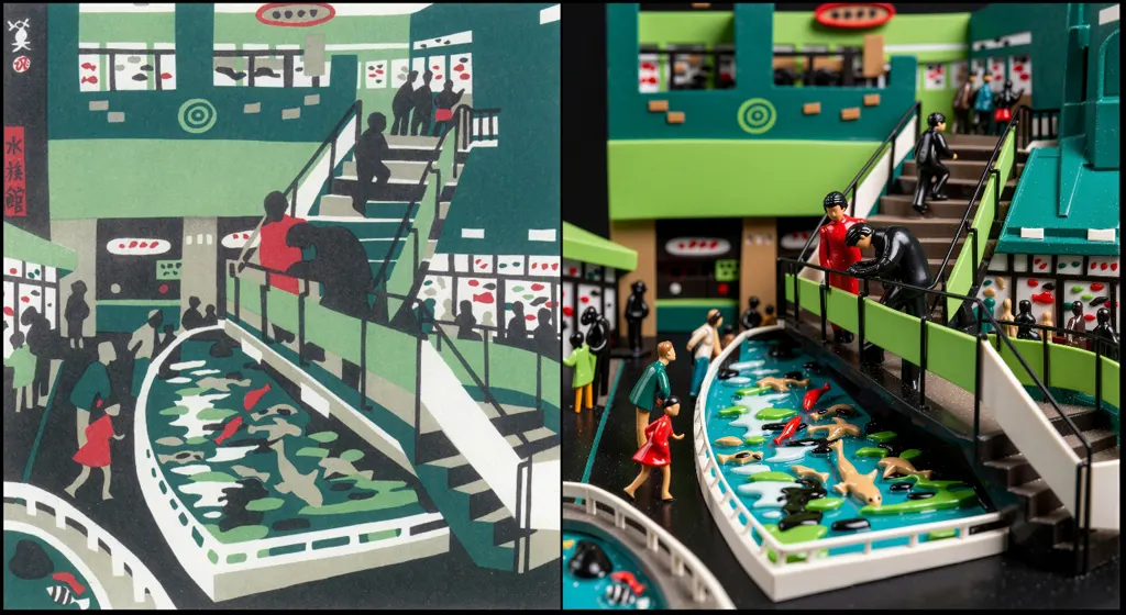 「水族館」 川西英 （1965年）