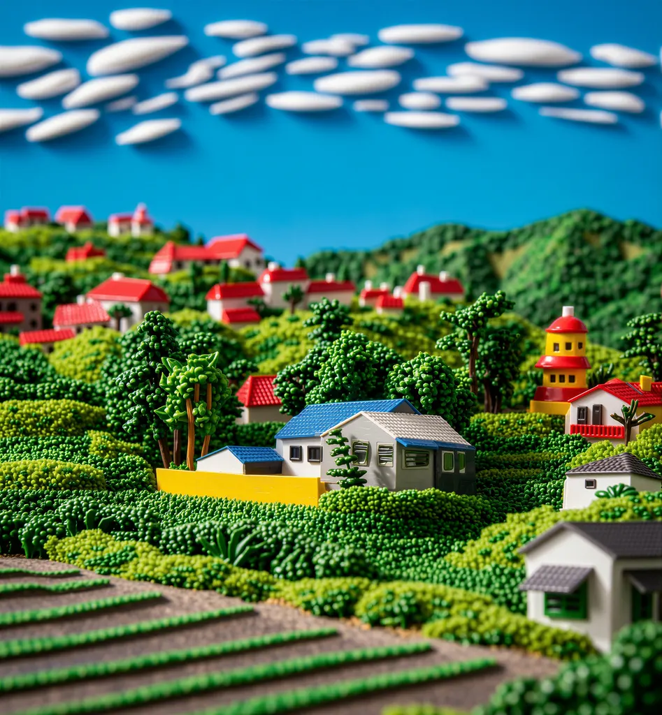 「ゼームス街」 川西英 （1965年）&nbsp;-&nbsp;AI加工 フィギュア風