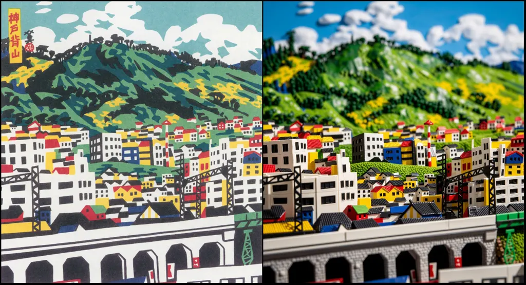 「神戸背山」 川西英 （1965年）