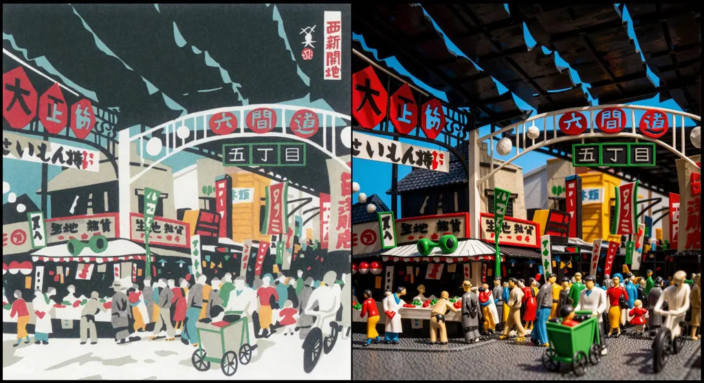 「西新開地」 川西英 （1965年）