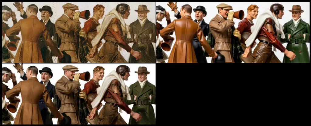 “Football Players and Fans (House of Kuppenheimer Advertisement)” by J. C. Leyendecker (circa 1917)