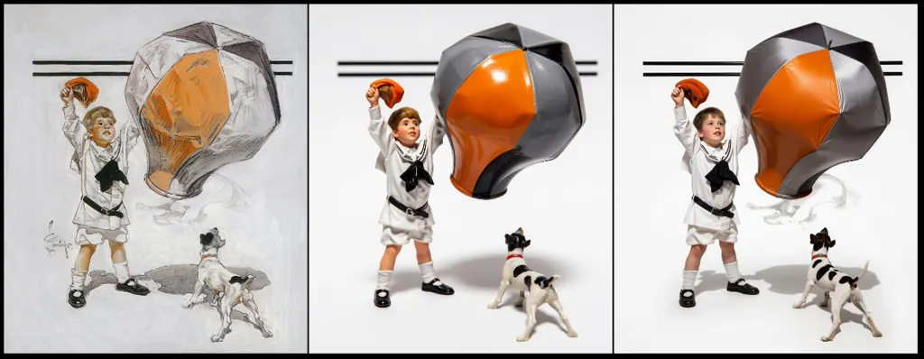“Young Boy, His Dog and a Balloon” by J. C. Leyendecker (1907)