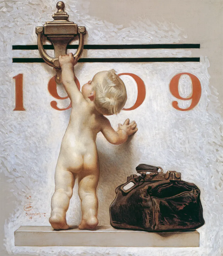 「ニューイヤーベイビー 1909」 J・C・ライエンデッカー （1909年）&nbsp;-&nbsp;J.C. Leyendecker: American Imagistより