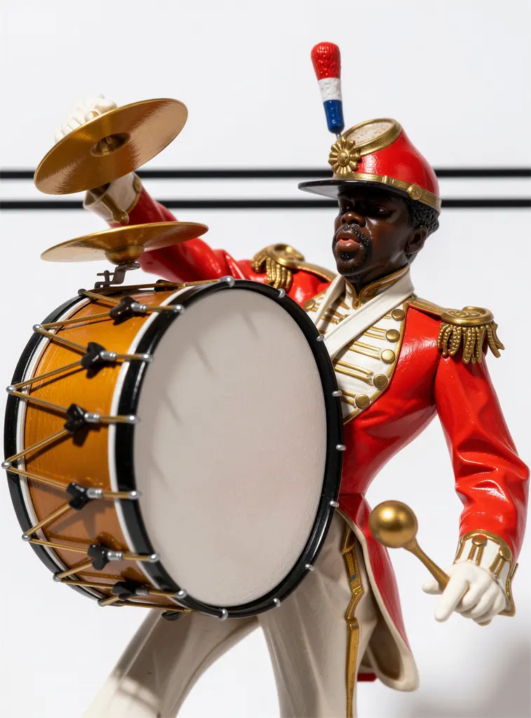 「バスドラマー」 J・C・ライエンデッカー&nbsp;-&nbsp;AI加工 フィギュア風