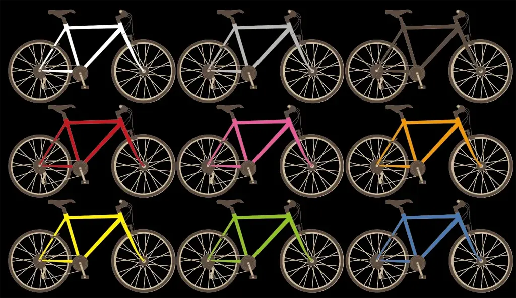 クロスバイクのイラストとベクター
