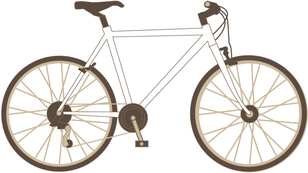 クロスバイクのイラストとベクター&nbsp;-&nbsp;白色