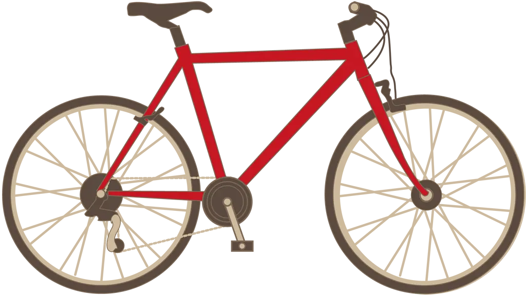 クロスバイクのイラストとベクター&nbsp;-&nbsp;赤色