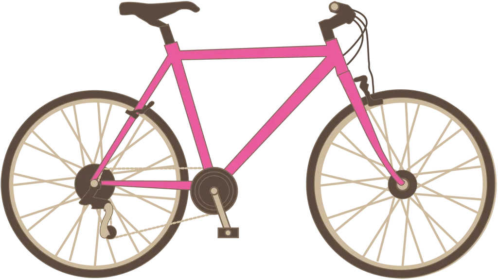 クロスバイクのイラストとベクター&nbsp;-&nbsp;ピンク色