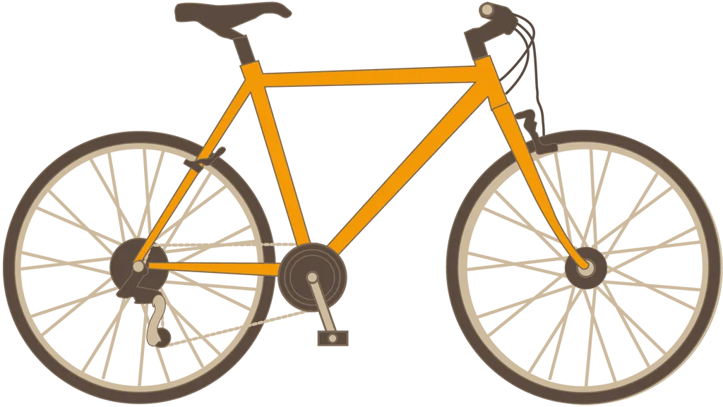 クロスバイクのイラストとベクター&nbsp;-&nbsp;オレンジ色