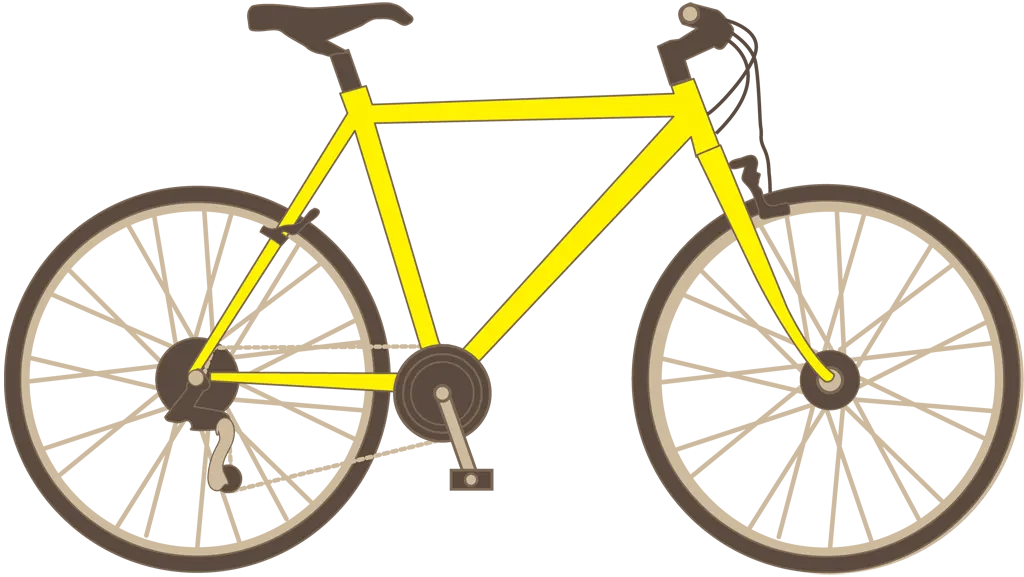 クロスバイクのイラストとベクター&nbsp;-&nbsp;黄色