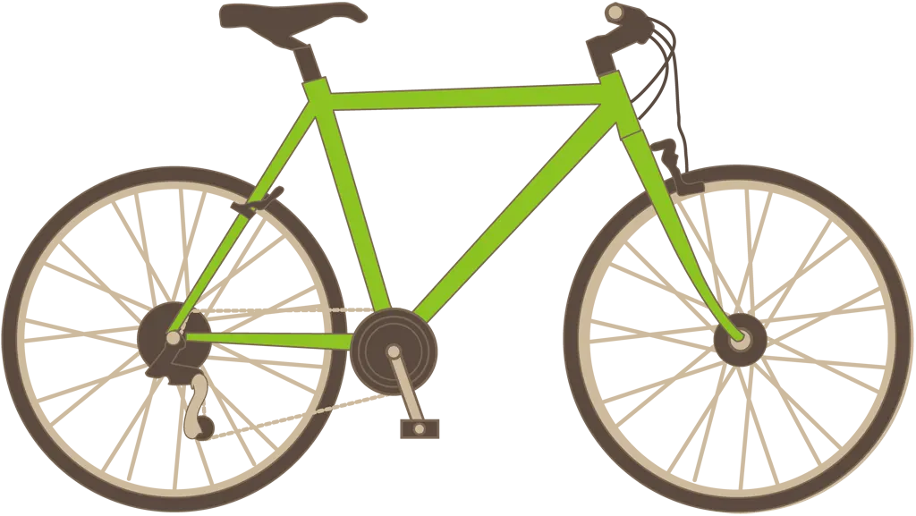 クロスバイクのイラストとベクター&nbsp;-&nbsp;黄緑色