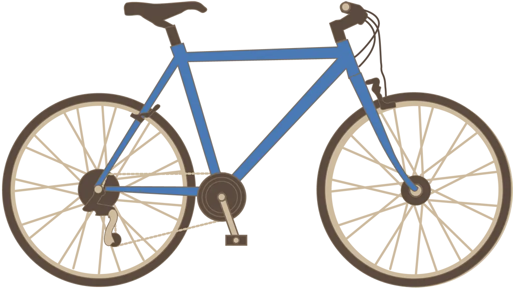 クロスバイクのイラストとベクター&nbsp;-&nbsp;青色
