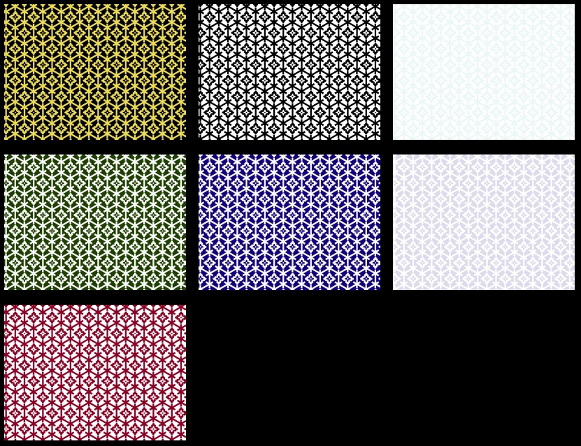 花菱亀甲柄のパターン背景のイラストとベクター