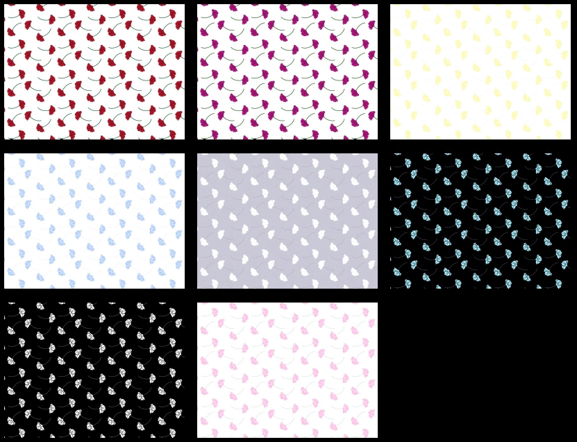 バラ柄模様の背景イラストとベクター