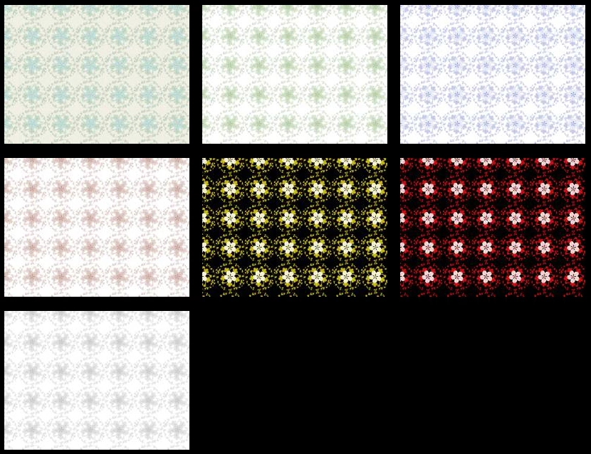 丸い花柄模様の背景イラストとベクター