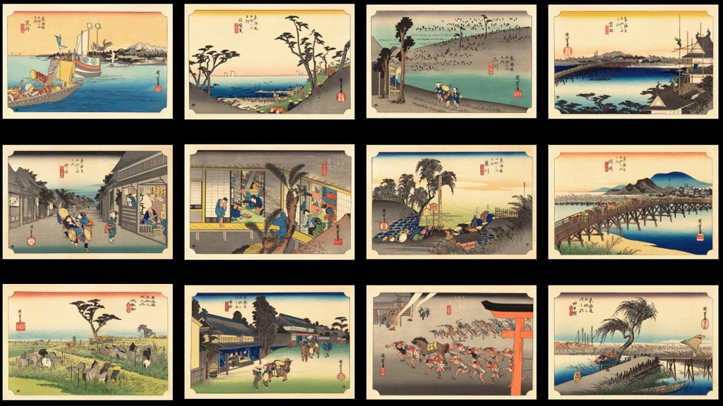 広重画 東海道五十三駅風景続画 #4