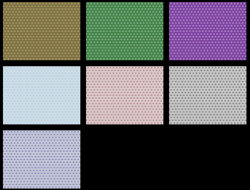 麻の葉文様の背景イラストとベクター