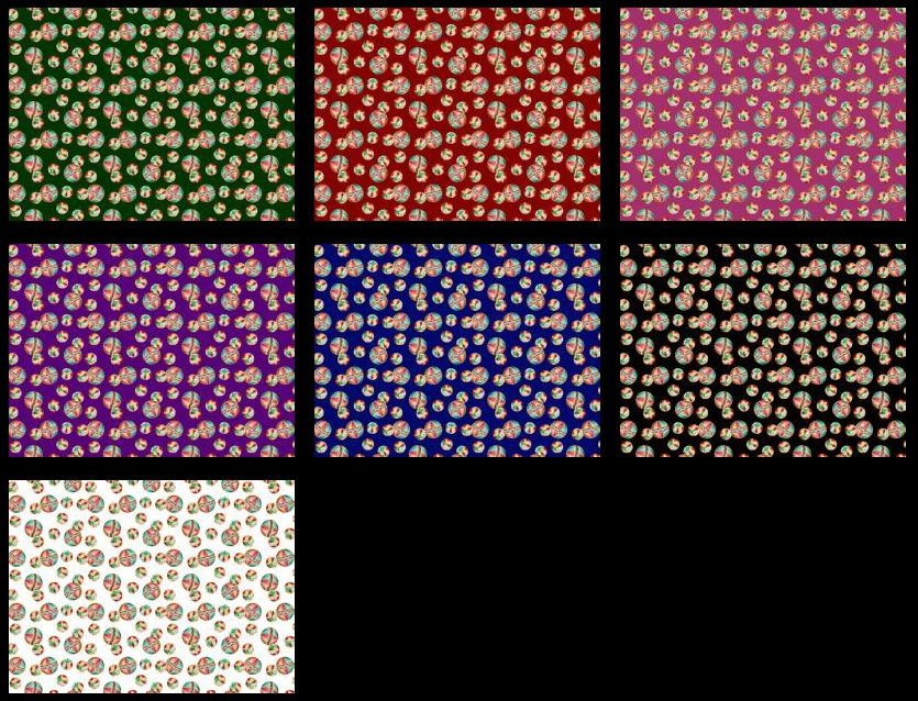 手鞠の和柄模様の背景イラストとベクター