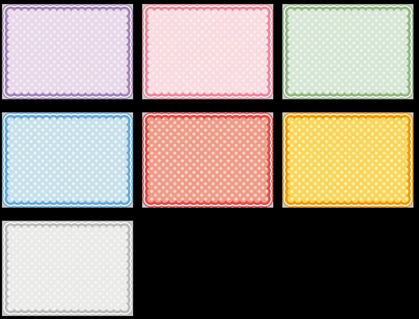 ドット柄フレームの背景イラストとベクター